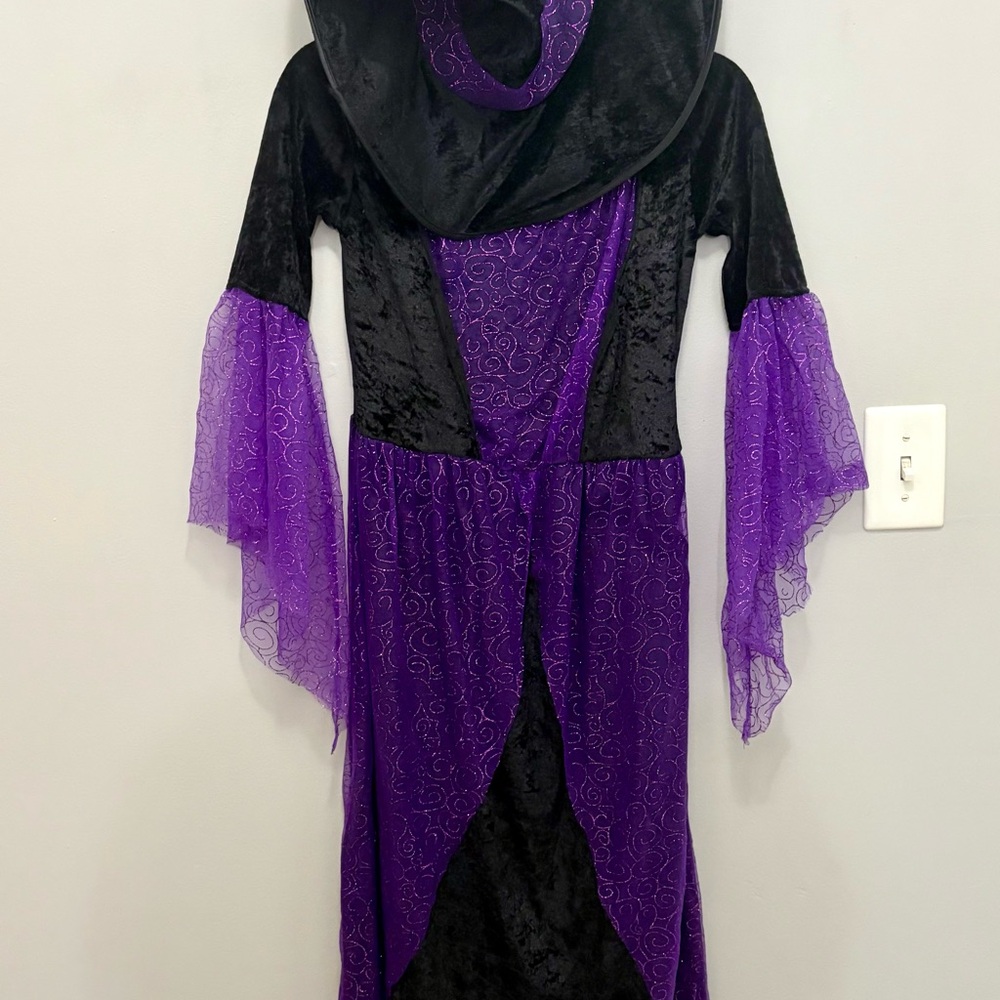 Enchanting Black and Purple Kids Halloween Costume - Picture 5 of 11